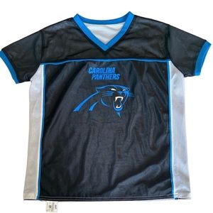 NFL Carolina Panthers Flag Football Black Blue
White Reversible Jersey Youth XL